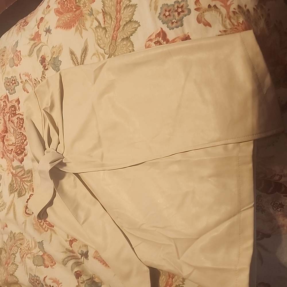 SOLD Nasty Gal Faux Leather Skirt with attached belt